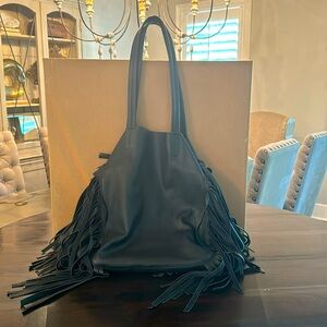 Cleobella black fringe bag